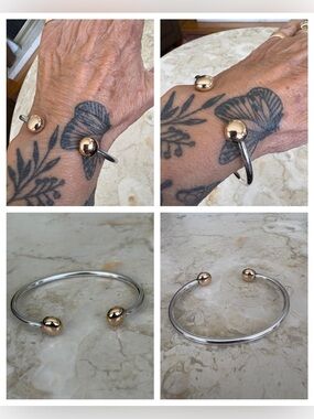 Q-Ray Wellness Bracelet Rose Gold Plated German Surgical Steel Unisex Cuff